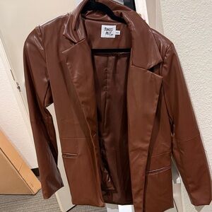 Princess Polly Brown Leather Jacket